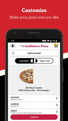 Godfather's Pizza android App screenshot 1